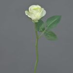 Rosa artificiale GABI, verde crema, 25cm, Ø5cm