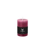 Candela a colonna / Candela di cera AURORA, magenta, 14cm, Ø9,8cm, 100h - Made in Germany