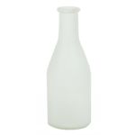 Bottiglia di vetro ANYA, bianco-opaco, 18cm, Ø6,5cm