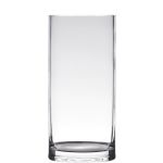 Vaso cilindrico in vetro SANSA EARTH, trasparente, 35cm, Ø12cm
