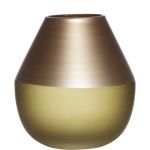 Elegante vaso da fiori GORDEN in vetro, verde-rosa, 12cm, Ø11cm