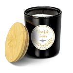 Candela profumata MELIDA in vetro, Warm Cider Bourbon, nero-bianco, 9,3cm, Ø7,9cm, 35h