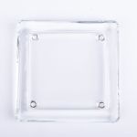 Supporto per candele quadrato in vetro VINCENTIA, trasparente, 13,6x13,6cm
