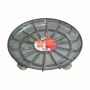 Sottovaso rotondo in plastica DUNIK, con rotelle, grigio, 10cm, Ø36cm