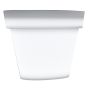 Vaso da fiori NALVEN in plastica, con LED, bianco, 89 cm, Ø 100 cm