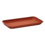 Sottovaso rettangolare per fioriera URMINA in plastica, color terracotta, 37x16x3cm