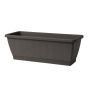 Fioriera da balcone OPHIRA in plastica riciclata, serbatoio d’acqua, sottovaso, antracite, 59,5x19,5x17,5 cm
