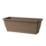 Fioriera da balcone OPHIRA in plastica riciclata, serbatoio d’acqua, sottovaso, color taupe, 49,5x19,5x17,5 cm