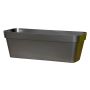 Fioriera rettangolare VINAYA in plastica, con fori, antracite, 99x40x40 cm