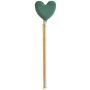 OASIS® schiuma da infilaggio a umido a forma di cuore su bastoncino di legno Bioline, verde, 19x16x8,5 cm