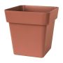 Vaso da fiori quadrato in plastica VINAYA, con fori, terracotta, 40x40x40cm