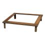 Base per piante in acciaio Corten NALUKO con piedini, marrone ruggine, 40x40x8cm