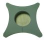 Spugna da composizione umida OASIS® a forma di cuscino per urne, composizioni funebri, con base in legno Bioline, verde, 45x45x5,5 cm