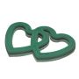 OASIS® Schiuma da infiorazione a umido a forma di cuore, versione aperta, decorazioni per matrimoni, base in schiuma rigida EcoBase, ventosa, verde, 58x40x5,5 cm