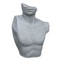 Busto decorativo maschile LANIKO in polystone, grigio, 40x27x56 cm
