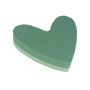 OASIS® schiuma da infioristica a umido a forma di cuore, decorazioni per matrimoni, base in schiuma rigida Foam Frames, verde, 25x24x6 cm