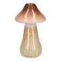 Portafiori RATBURGA, a forma di fungo, ceramica, marrone-beige, 16cm, Ø9cm