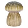 Vaso in ceramica REFELINDE, a forma di fungo, scanalature, verde-beige, 12cm, Ø9,5cm