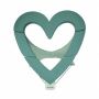 OASIS® schiuma da infilaggio a umido a forma di cuore aperto, decorazioni per matrimoni, base in legno Bioline, supporto in legno, verde, 43,5x43x4 cm