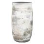 Vaso in ceramica SICANI con struttura, bianco antico-marrone, 30cm, Ø19cm