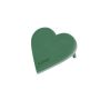 OASIS® Schiuma da infilaggio a umido a forma di cuore, decorazioni per matrimoni, base in schiuma rigida EcoBase, bastoncini di sostegno in legno, verde, 50x50x5 cm