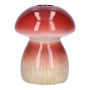 Vaso in ceramica REFELINDE, a forma di fungo, rosso-beige, 12 cm, Ø9,5 cm