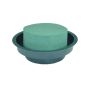 OASIS® Ideal, massa da inserimento a umido, cilindro in vaschetta di plastica, verde, 5 cm, Ø 12 cm