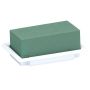 Spugna da composizione a umido OASIS® rettangolare per composizioni floreali, in vaschetta in Papercompound, bianco-verde, 13x9x5 cm