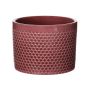 Vaso da piante in ceramica CINZIA, motivo a puntini, rosso merlot, 25,5cm, Ø28cm
