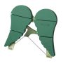 OASIS® Schiuma da composizione a umido "Ali", composizioni funebri, base in legno Bioline, supporto in legno, verde, 57x48x5 cm