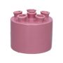 Vaso da fiori VIVIANNE con 6 fori, dolomite, lilla chiaro, 10,5cm, Ø12cm