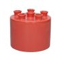 Vaso da fiori VIVIANNE con 6 aperture, dolomite, salmone, 14,3 cm, Ø 17 cm