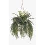 Fagio artistico Fagio dai capelli di donna MAXROL, zolla di terra, radici, sospeso, verde, 85cm