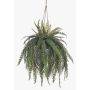 Felce artificiale Frauenhaarfarn MAXROL, zolla di terra, radici, pendente, verde, 90cm