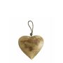 Ciondolo a forma di cuore DORANA in metallo, cordino di sospensione, dorato, Ø 13 cm