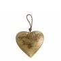 Ciondolo a forma di cuore DORANA in metallo, cordino di sospensione, dorato, Ø 17 cm