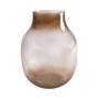 Vaso tondeggiante da fiori RAIDON in vetro, arancione-marrone-trasparente, 26cm, Ø17cm