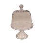 Campana in vetro per dolci DORABELLA con coperchio, supporto, trasparente, 22cm, Ø21cm