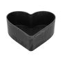 Ciotola decorativa a forma di cuore HAVIN in plastica, nera, 26x24x7,5 cm