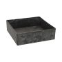 Vassoio decorativo quadrato ANDREJA in plastica, nero, 20x20x6 cm