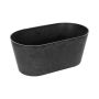 Vaso da fiori ovale LIMANI in plastica, nero, 20x10x10,8cm