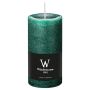 Candela a tronchetto AURORA, verde mare, 12cm, Ø5,8cm, 42 ore - Prodotto in Germania