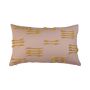Cuscino decorativo ANISHA, giallo crema, con volant, 50x30cm