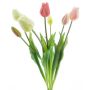 Mazzo di tulipani artificiali misti LONA, crema-rosa-rosa shocking, 45 cm, Ø 20 cm