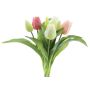 Mazzo di tulipani sintetici misti LONA, crema-rosa-fucsia, 30cm, Ø20cm