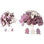 Angeli per decorazioni ALIYE in legno, confezione da 144, viola-rosa-bianco, 2cm