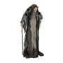 Strega di Halloween MECHTHILD con bastone, funzione suono e movimento, LED, 160cm
