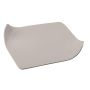 Sottocandela rettangolare EMMELINE in metallo, color fango, 12x9 cm