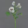 Ramo artificiale di viole del pensiero SIANIE, bianco-rosso bordeaux, 35 cm, Ø 5-6,5 cm