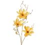 Ramo di magnolia in tessuto LEAFY, giallo-oro, 115 cm